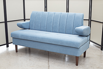 Кухонный прямой диван Алюр с ящиком на высоких ножках - Скамья на кухню