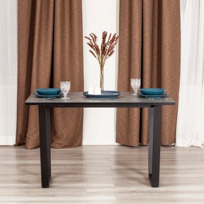 Стол COSTA - ЛДСП/HPL/металл,  120 х 80 х 75 см, Гранит тёмный/чёрный