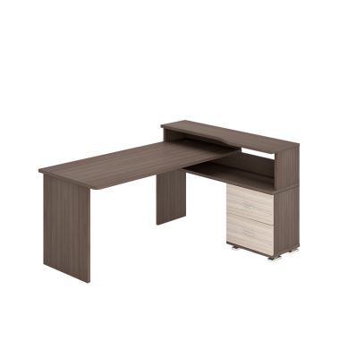 Компьютерный стол СР-620-160С - корпус шамони, фасады карамель, столешница шамони