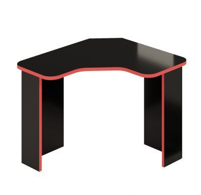 Стол СКЛ-ИгрУгл100Ч - черный-красный