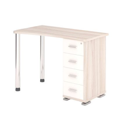 Компьютерный стол СКМ-50 - корпус карамель, фасады белый жемчуг