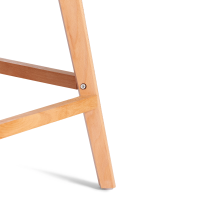 Стул барный TULIP BAR (mod. C1014H-1) - пластик/дерево, 42 х 47,5 х 104 см, Black (Черный) 3010/ натуральный