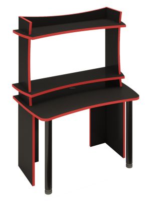 Стол СКЛ-Софт120Ч+НКИЛ120ВЛЧ - черный-красный