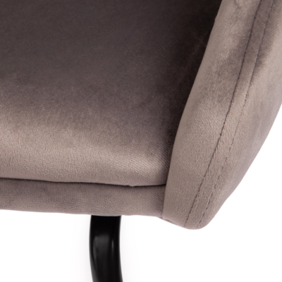 Кресло STAR (mod. CY-1919) - вельвет/металл, 68 х 60 х 88 см , серый (HLR 24)/черный