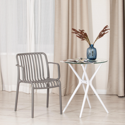 Кресло LANCASTER (mod. 38-1) / 1 шт. в упаковке - пластик, 55.5 х 58 х 80 см, Grey (Cерый) 34630