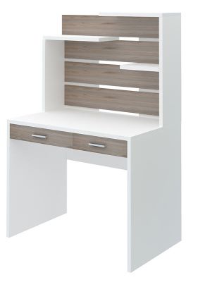 Компьютерный стол СП-22 - корпус белый жемчуг, фасады нельсон