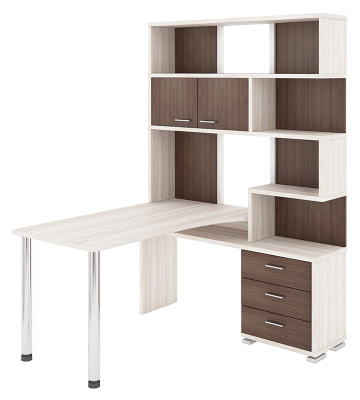 Компьютерный стол СР-420-130 - корпус карамель, фасады шамони, столешница карамель Компьютерный стол СР-420-130 - корпус карамель, фасады шамони, столешница карамель