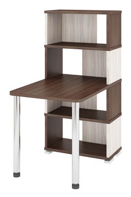 Компьютерный стол СБ-10М-4 - корпус шамони, фасады карамель, столешница шамони