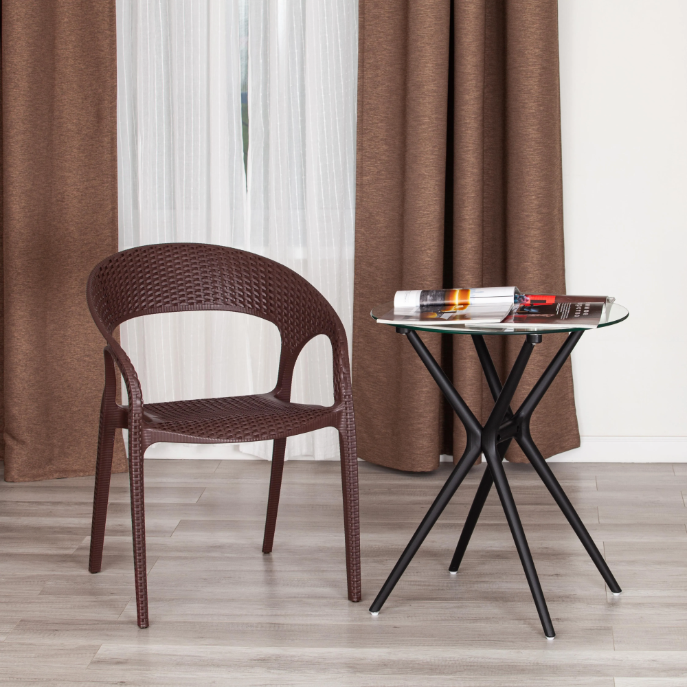 Кресло TINTO (mod. PC59) / 1 шт. в упаковке - пластик,  60 х 63 х 83 см, Brown (коричневый) 14