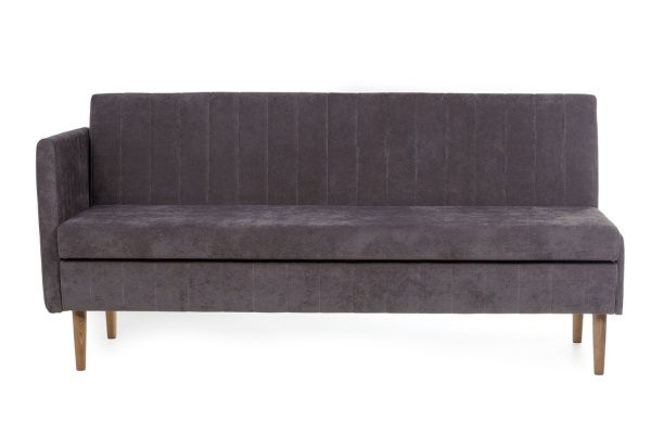 Кухонный прямой диван Веленг с ящиком (высокий подлокотник) - Кухонные диваны