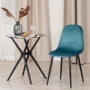 Стул BREEZE (mod. 4724) - Велюр/металл , 44 х 53 х 87 см, Torquoise (бирюзовый ) HLR60 / черный