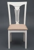 Стул - Гермес/ Hermes - дерево гевея, 43х49х94см, butter white, ткань песочная (Jaffy 104-58)