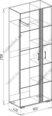 Шкаф Стелла (Модуль 1) - Недорогие шкафы в прихожую
