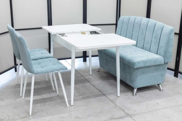 Диван, стол, 2 стула (серия Альт ментол) Диван, стол, 2 стула (серия Альт ментол) - Кухонные наборыССС