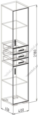 Пенал с ящиками Статус (Модуль 9) - Пеналы в прихожую