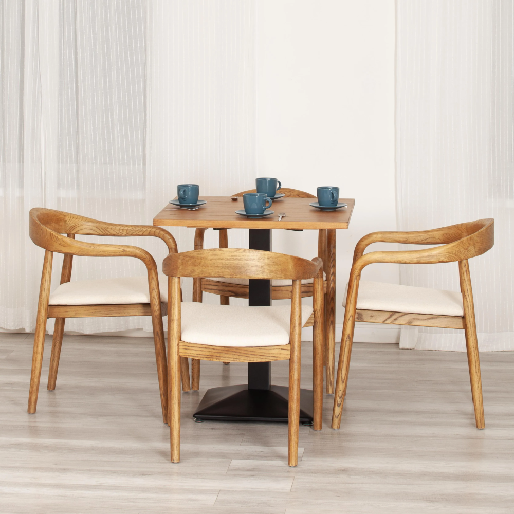 Стул BALDUR - дерево вяз/ткань лен, груша№3/бежевый лен, 49х52х76,5 см