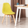 Стул CINDY SOFT (mod. C1021F1-1) - фактурный велюр/дерево бук, 55 х 48 х 83 см, Светло-зеленый LY1701-8 / натуральный