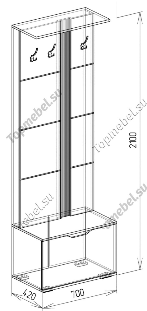 Вешалка Твист Модуль №2 - Вешалки напольные