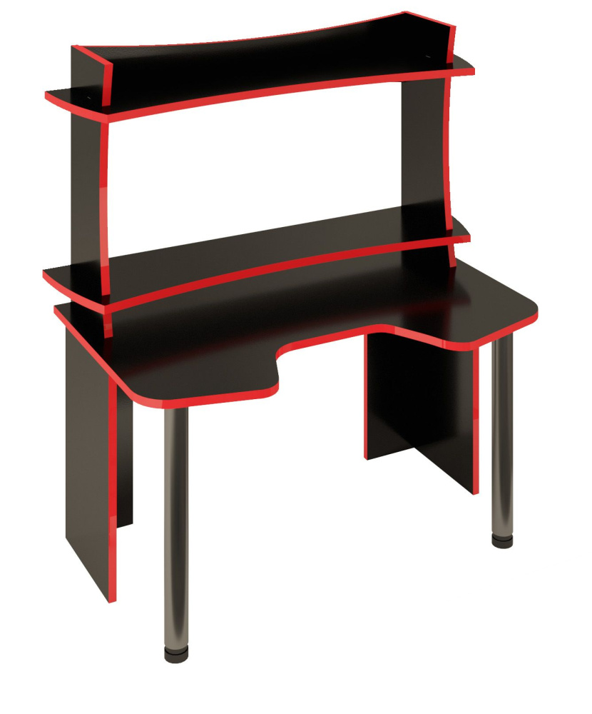 Стол СКЛ-Игр140Ч+НКИЛ140ВЛЧ - черный-красный