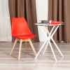 Стул TULIP (mod. 73-1) - дерево/пластик/экокожа, 47,5x55x80 см, Красный (Red)