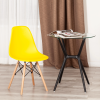 Стул CINDY (EAMES) (mod. 1801) - дерево бук/металл/сиденье пластик, 45x51x82 см, Yellow (Желтый)