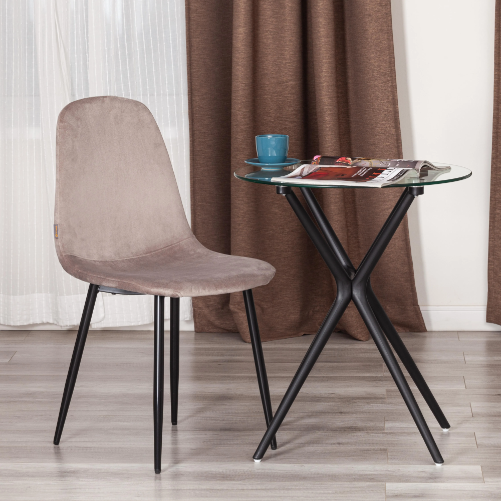 Стул BREEZE (mod. JSC-58) - Велюр/металл , 44 х 53 х 86 см, coffee (кофейный) HLR 9 / черный Стул BREEZE (mod. JSC-58) - Велюр/металл , 44 х 53 х 86 см, coffee (кофейный) HLR 9 / черный