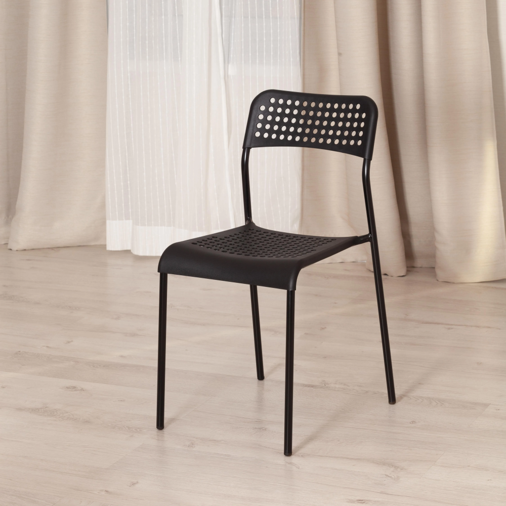 Стул ADDE (mod. C-049) - металл/пластик, 39 х 49 х 78 см, Black (черный)