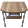 Стол Евро с ящиком Орех на хромированных ножках Стол Евро с ящиком Орех на хромированных ножках - Столы