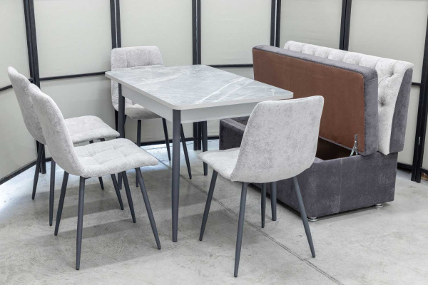 Диван, стол, 4 стула (серия Монро) Диван, стол, 4 стула (серия Монро) - Кухонные наборыССС