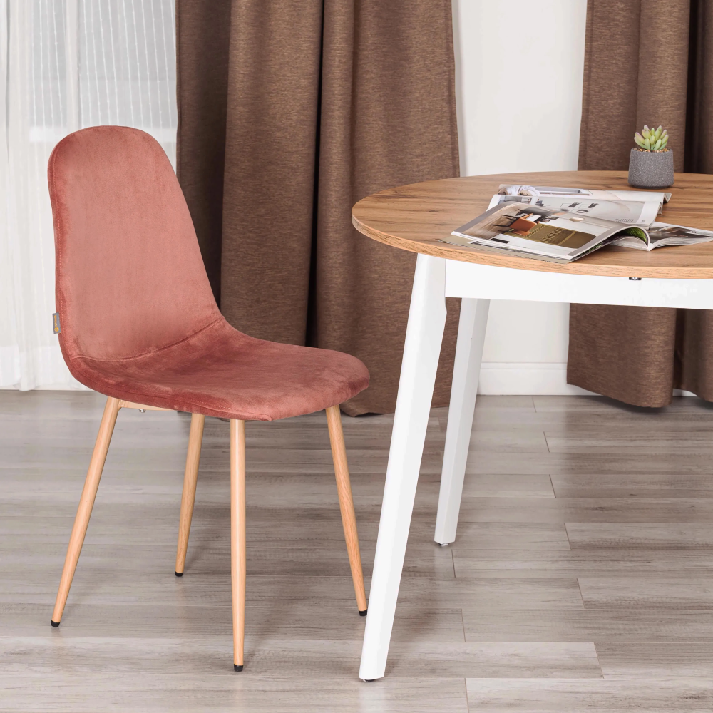 Стул BREEZE (mod. JSC-58) - Велюр/металл , 44 х 53 х 86 см, Coral (коралловый) HLR44 / натуральный Стул BREEZE (mod. JSC-58) - Велюр/металл , 44 х 53 х 86 см, Coral (коралловый) HLR44 / натуральный