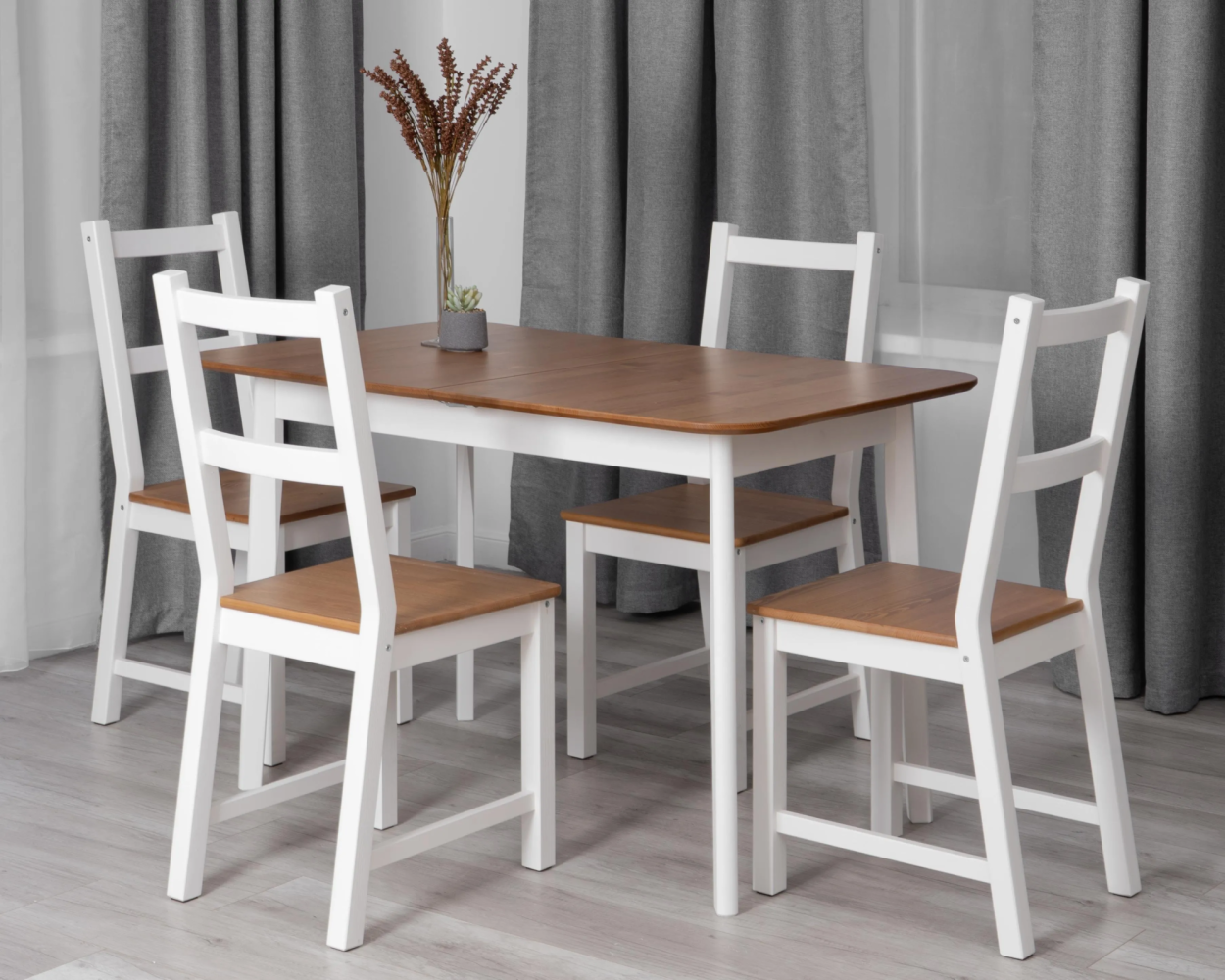 Стул Соната / Sonata chair - массив сосны, 41х50х95 см, антик/белый