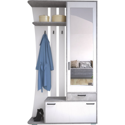 Прихожая Орион-1 (Ателье светлое / Белый) - Готовые прихожие