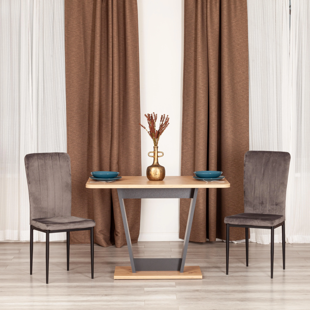 Стол обеденный TIBI нераздвижной - ЛДСП, 68,6 х 110 х 75 см, Дуб артисан/Графит