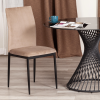 Стул CAPRI (mod. 39) - металл, вельвет, 49.5 х 41 х 93,5 см, Beige (бежевый) HLR8 / черный