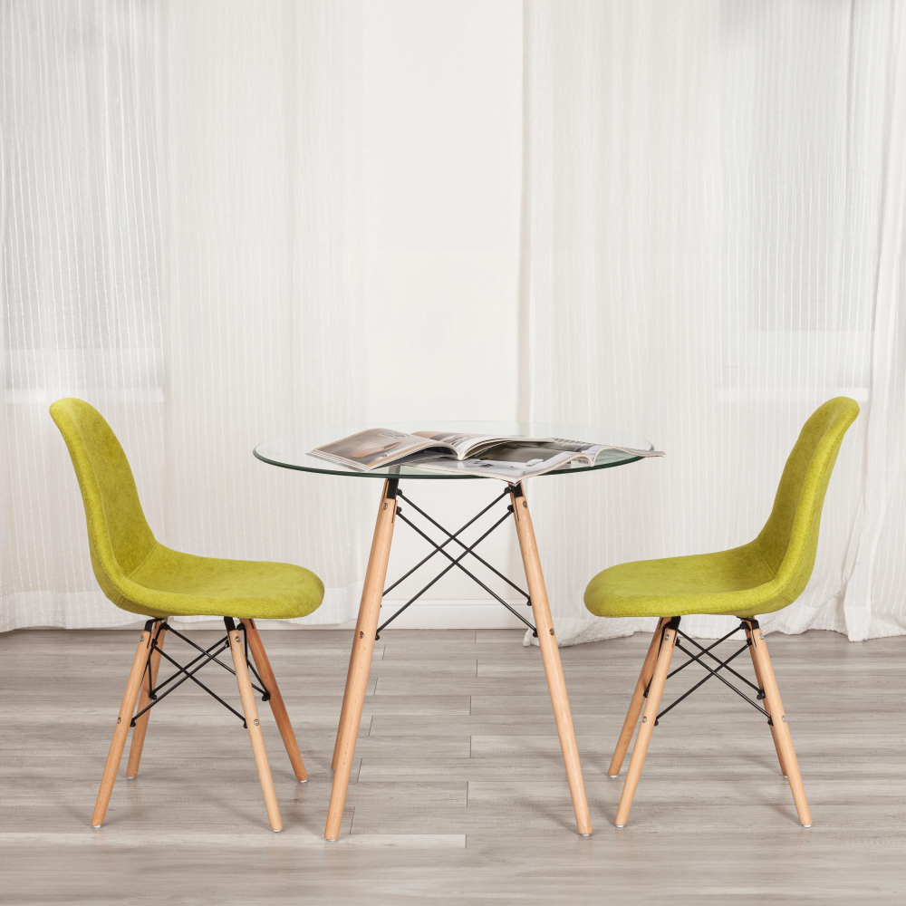 Стол CINDY GLASS (mod.80GLASS) - металл/стекло, прозрачный, D80х75см