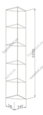 Угол №1 Вега (Модуль 8) - Угловой шкаф в прихожую