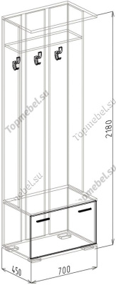 Вешалка Статус (Модуль 13) - Вешалки напольные