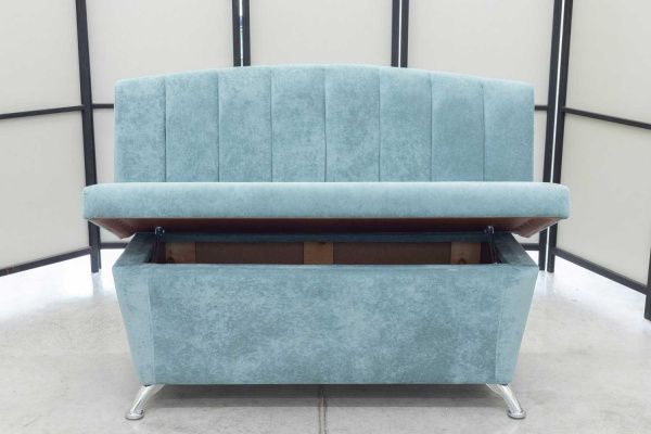 Кухонный прямой диван Альт с ящиком (антивандальный ментол) - Кухонные диваны