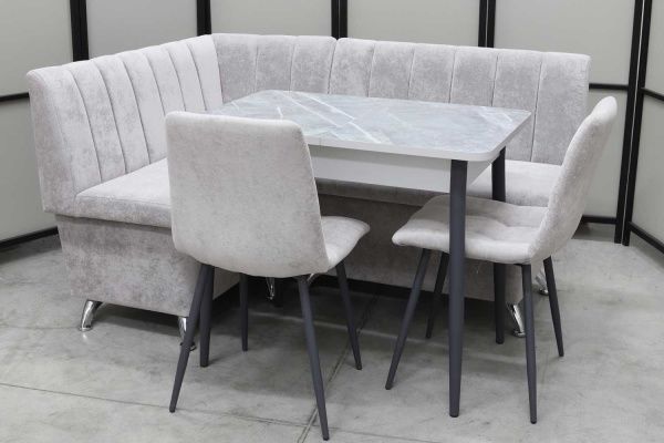 Обеденная группа Альт (угловой диван Альт, стол Ост и стулья Тетра) Обеденная группа Альт (угловой диван Альт, стол Ост и стулья Тетра) - Кухонные наборыССС