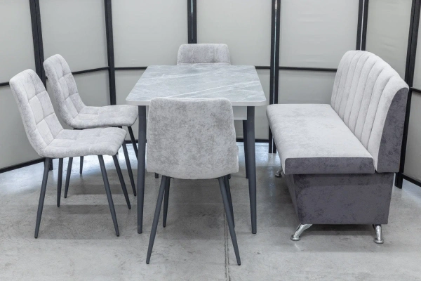 Обеденная группа Альт-1 Кватро светло-серый Обеденная группа Альт-1 Кватро светло-серый - Кухонные наборыССС