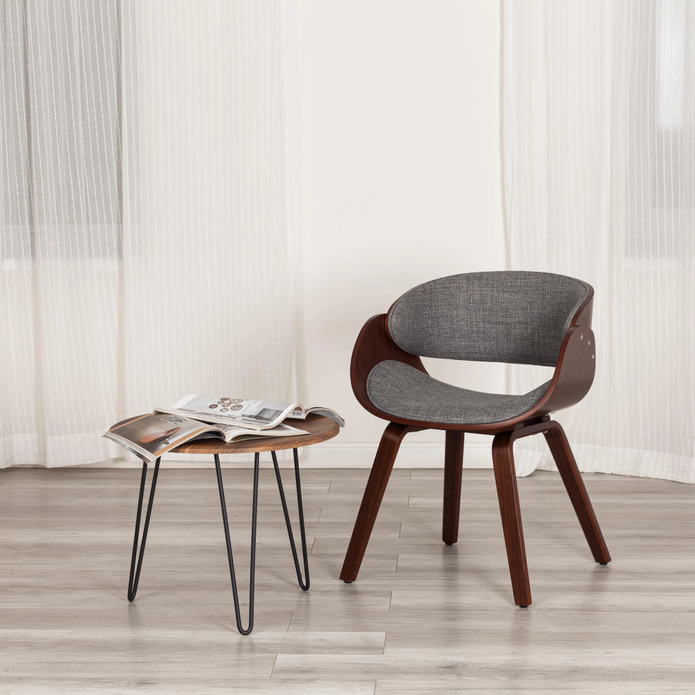 Стул LANDO (mod.8036) - дерево / ткань, 59х53х75 см, орех/серый, Aimcasa 28