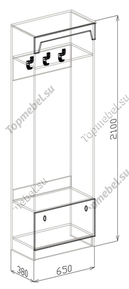 Прихожая София 2 вариант - Модульные прихожие