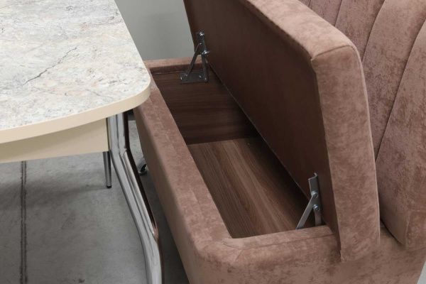 Обеденная группа Альт (диван Альт мокка, стол Милт и стулья Тетра) Обеденная группа Альт (диван Альт мокка, стол Милт и стулья Тетра) - Кухонные наборыССС