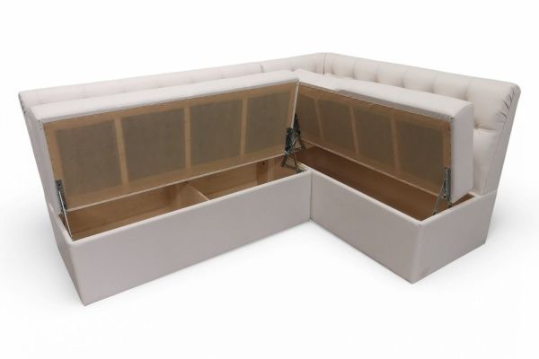 Кухонный угловой диван Лана-1 с ящиками и каретной стяжкой - Кухонные диваны
