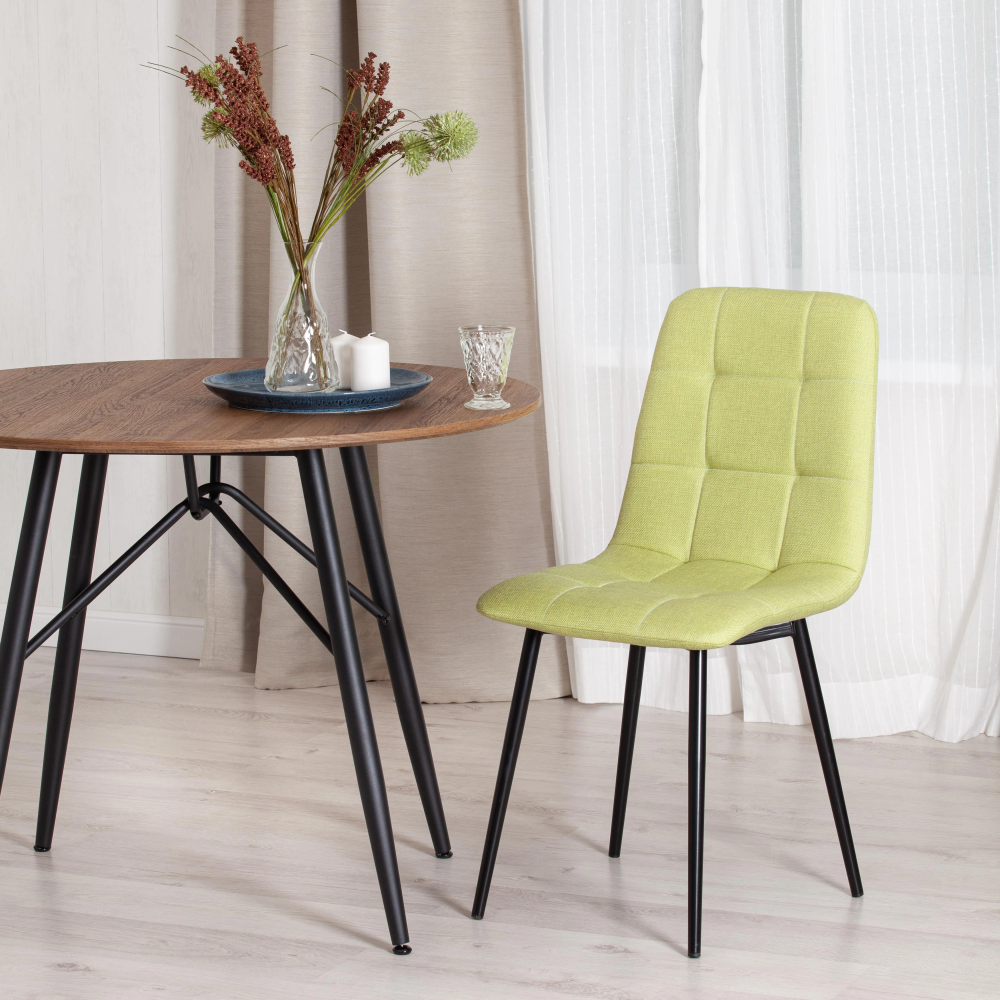 Стул CHILLY MAX  - ткань/металл, 45 х 54 х 90 см , фисташковый 64/черный