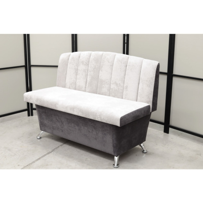 Кухонный прямой диван Альт с ящиком (антивандальный серый) - Кухонные диваны