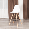 Стул барный Cindy Bar Chair (mod. 80-1) - дерево бук/металл/пластик, 50 х 51 х 109 см, White (Белый) 70029/ натуральный