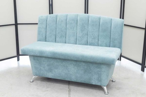 Кухонный прямой диван Альт с ящиком (антивандальный ментол) - Кухонные диваны