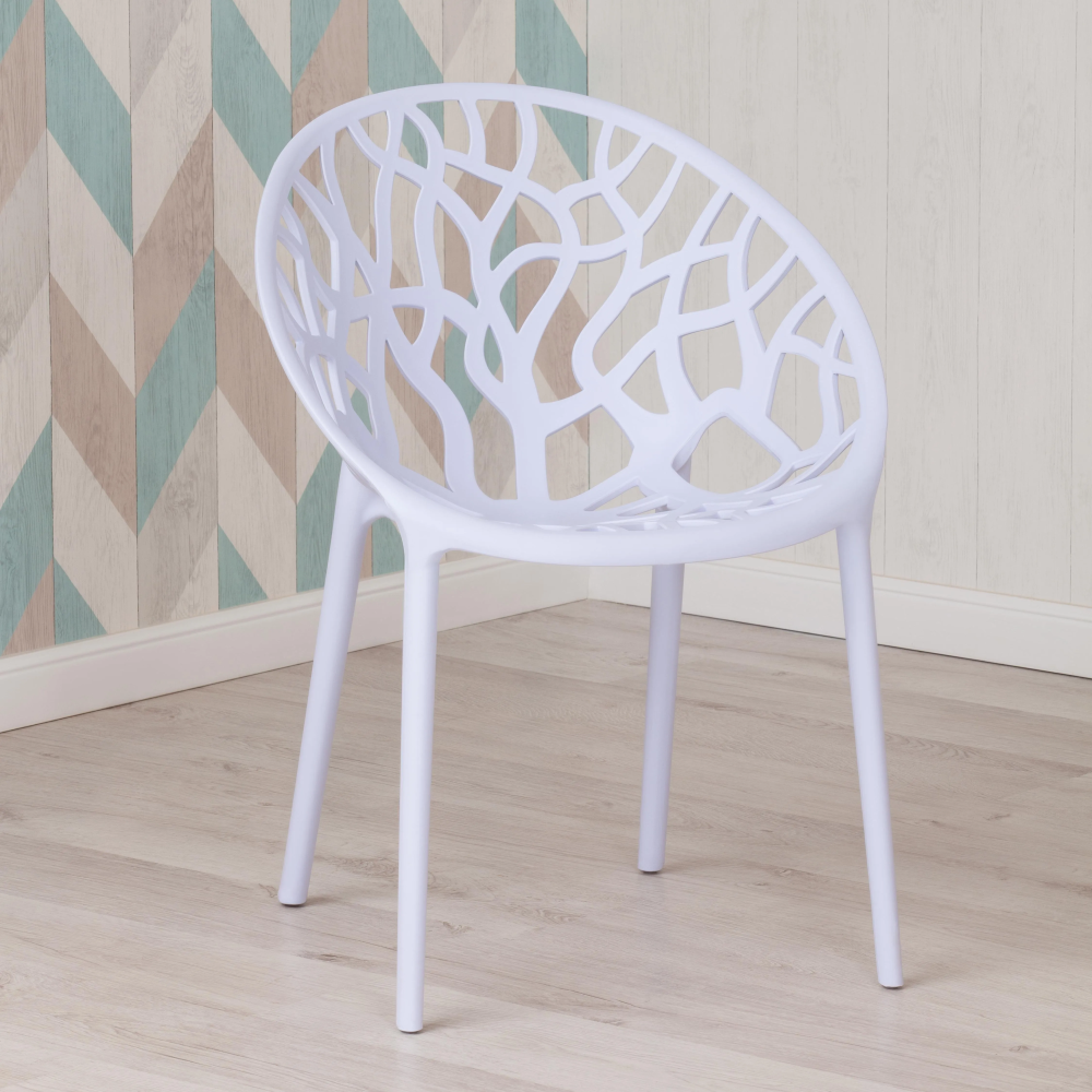 Стул BUSH (mod. 017) - пластик, 60*58,5*80см, белый