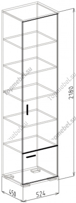 Пенал закрытый Статус (Модуль 5) - Пеналы в прихожую
